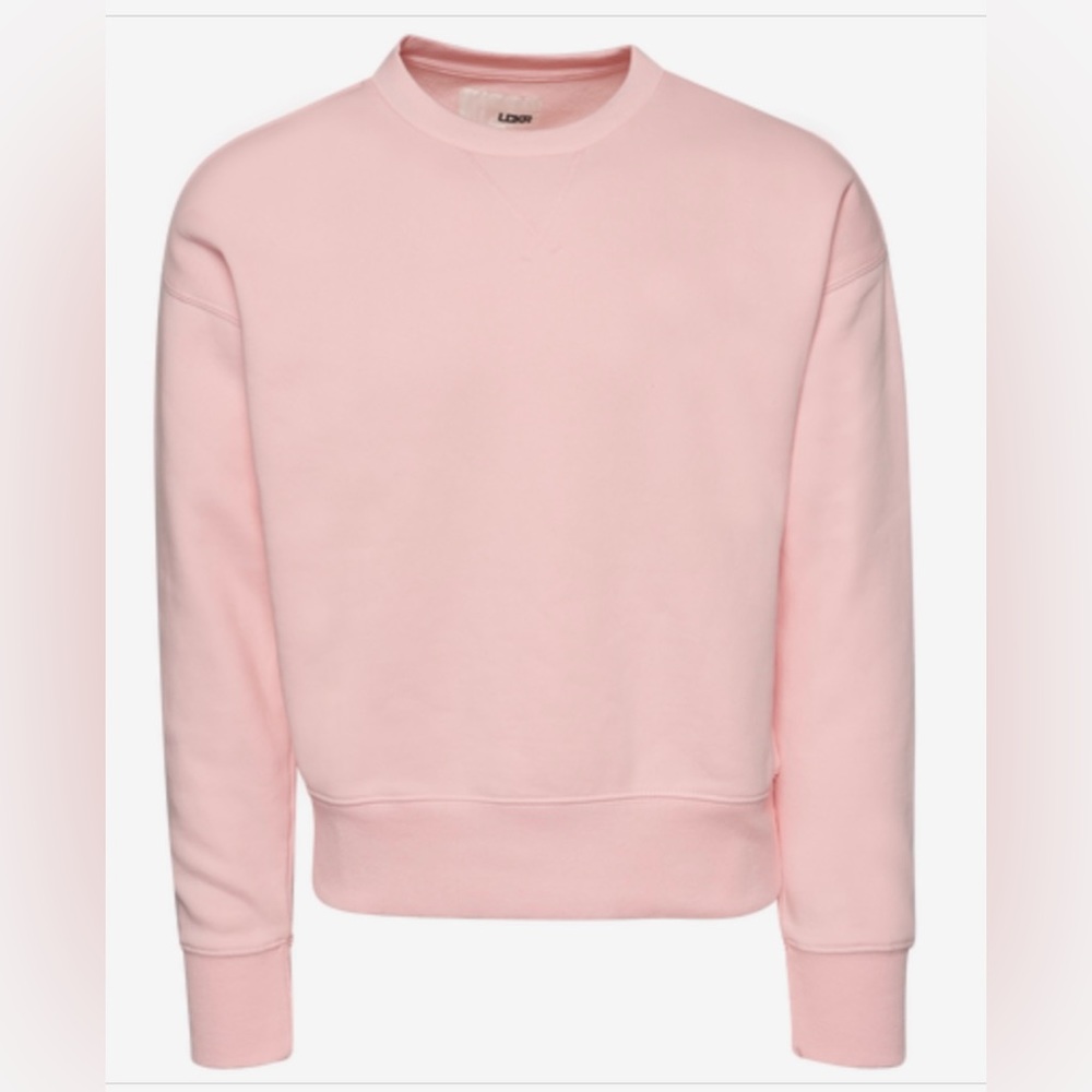 Men’s Pink Crewneck Light Footlocker Pullover part of LCKR line NEW with tags